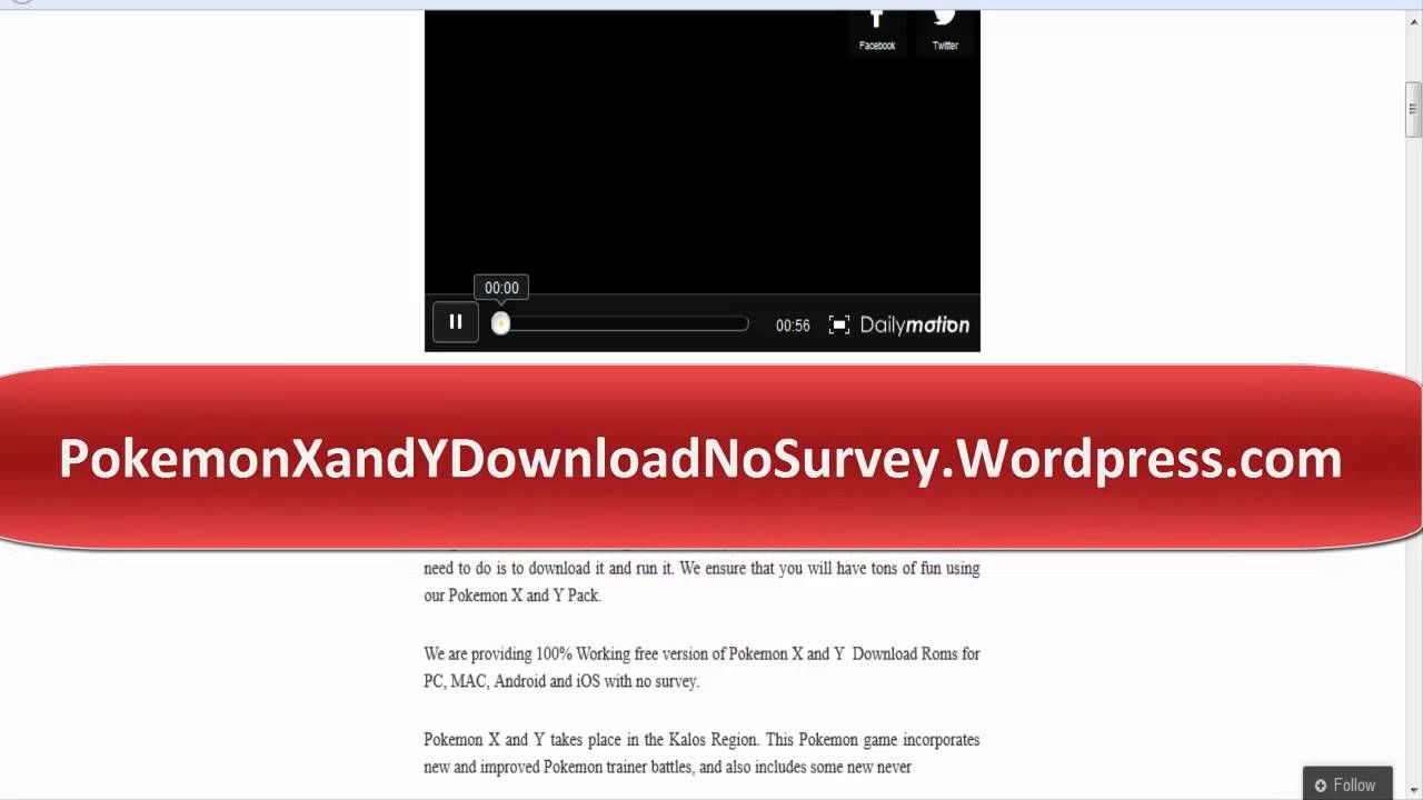 Pokemon y rom download no survey list